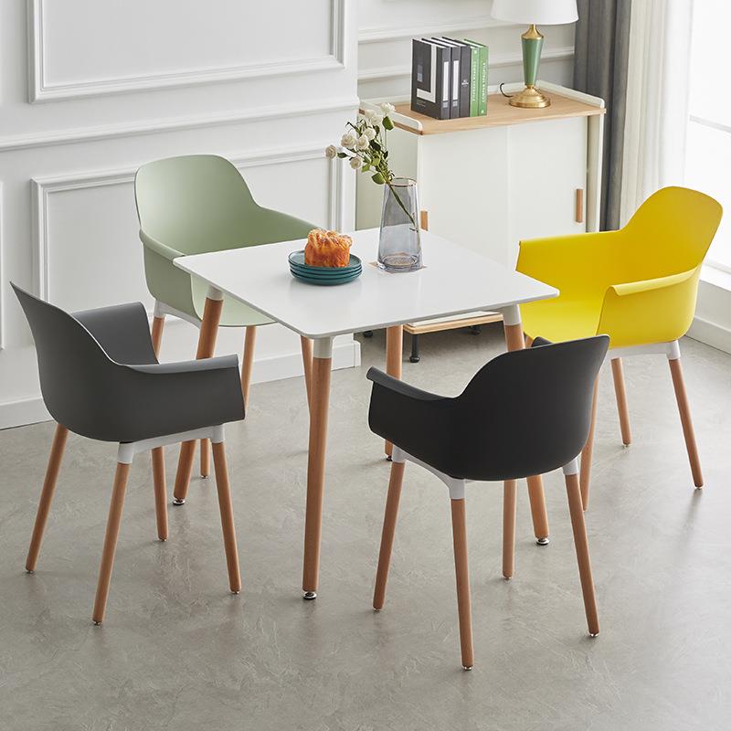 简约洽谈接待桌椅组合奶茶店咖啡厅会客休闲创意小圆桌餐桌椅子