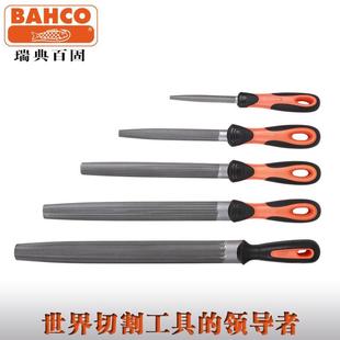 瑞典百固进口半圆锉刀金属打磨工具木工挫刀6寸粗齿中齿细齿钢锉