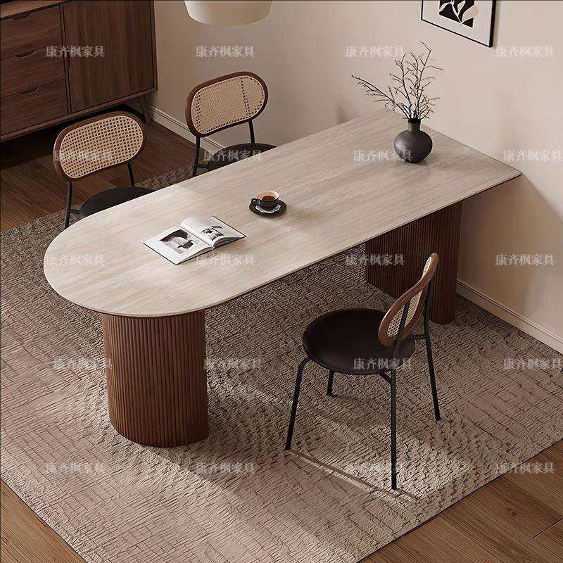 法式复古洞石岩板餐桌椅组合小户型胡桃色椭圆形设计师实木餐桌,鲜花速递/花卉仿真/绿植园艺,割草机/草坪机,淘宝优惠券,粉丝福利购,淘宝优惠卷