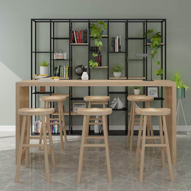 北欧全实木吧台桌椅组合 公司休闲区高脚桌 奶茶店甜品店长条桌,标准件/零部件/工业耗材,车间地垫,淘宝优惠券,粉丝福利购,淘宝优惠卷