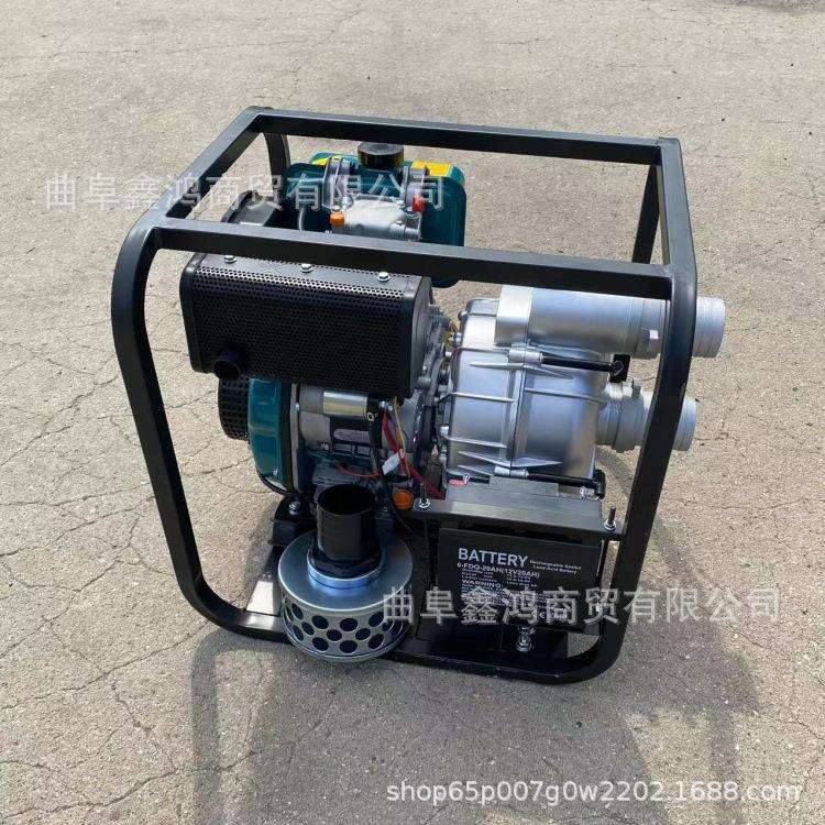 178F风冷柴油3寸自吸泵 电启动污水泵 暴雨过后排积水泵 免加引水