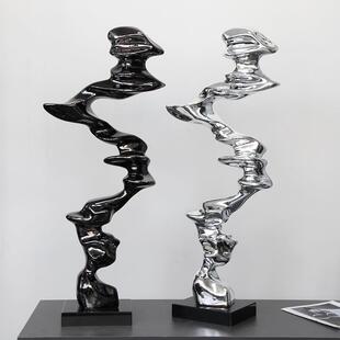 现代简约轻奢创意冉冉上升雕塑摆件样板房酒店大厅玄关桌面工艺品