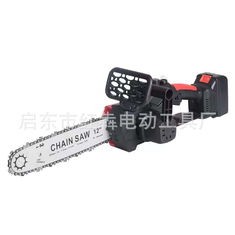 厂家直销12寸无刷锂电锯电链锯家用修枝锯可伐木可劈柴锯电动工具