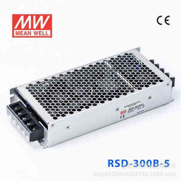RSD-300B 14.4-33.6V输入5V42A 铁路用单路输出DC-DC转换明纬电源