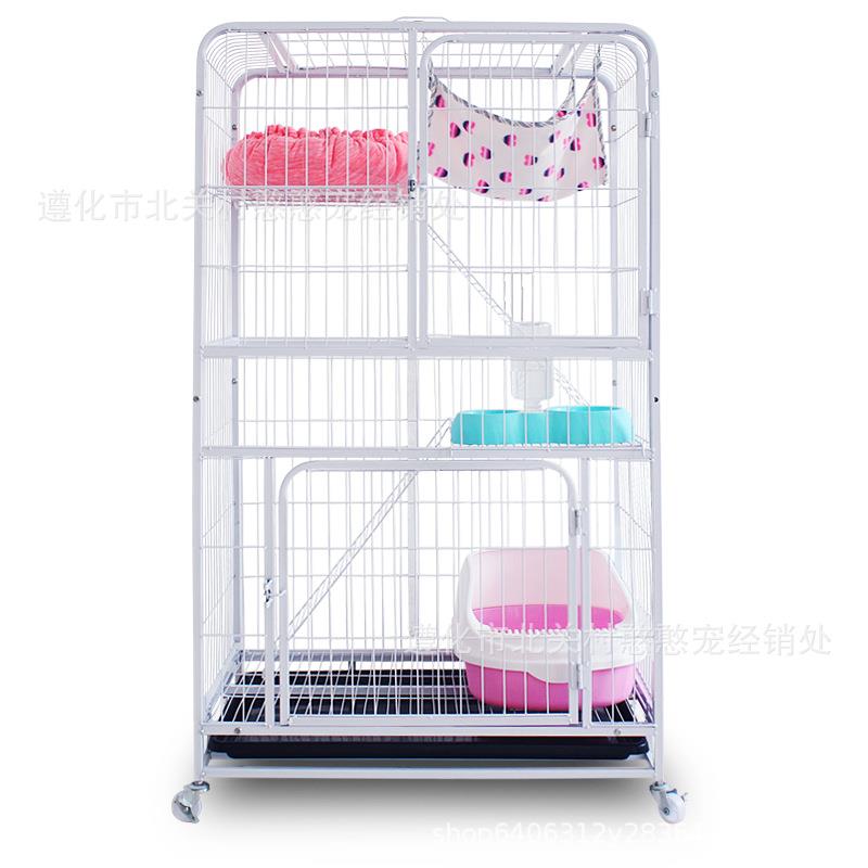 憨憨宠 猫笼 双层三层方管猫笼子猫别墅猫咪用品宠物笼子厂家直发