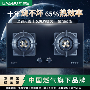 燃气灶Q6501B家用双灶猛火全铜火盖耐用天然气嵌入式 灶具