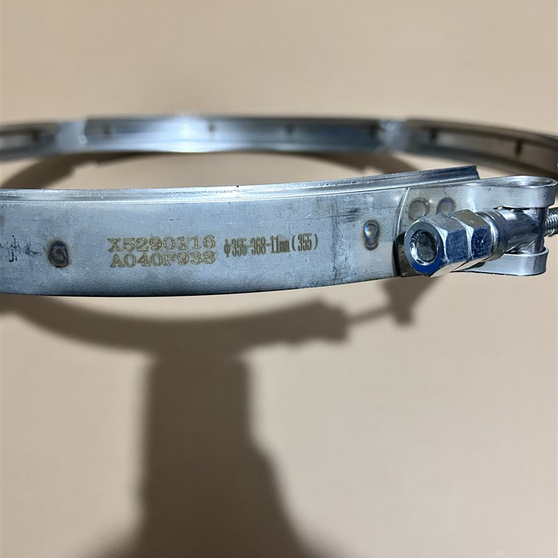 不锈钢双c层加厚排气管卡箍大口径带槽抱箍国五后处理喉箍