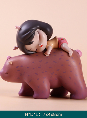 白夜童话暖熊绮梦办公室桌面w饰品车载可爱小摆件少女心礼物送女