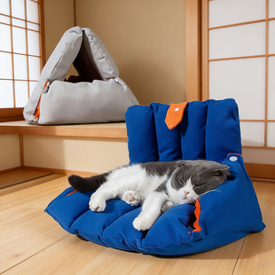 新款 狗窝钻洞可组合变形保暖秋冬小型犬宠物用品 沙发猫窝半封闭式