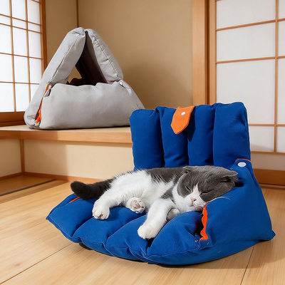 新款半封闭式猫窝可组合保暖