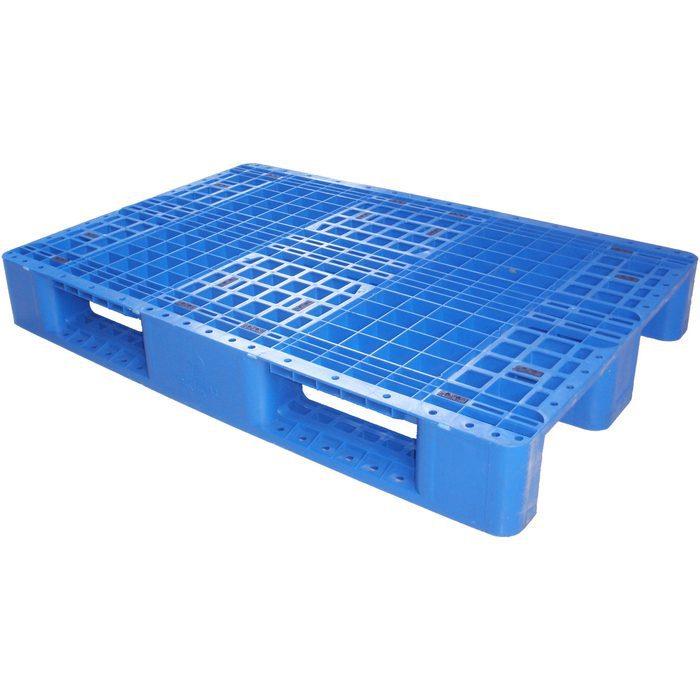 供应塑胶卡板|塑料栈板|1208网格川字内置8根钢管型塑料托盘