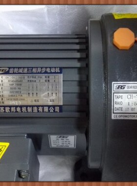 1 W  轴 75径32S 0卧式--G500减速:CH三相异步电机75齿轮OP  电机