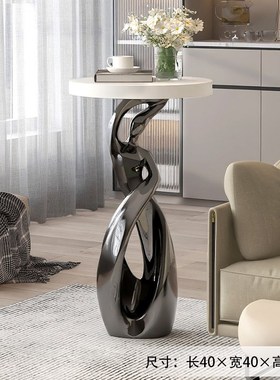 大型艺术落地摆h件家居饰品轻奢托盘客厅玄关沙发边几乔迁新居礼