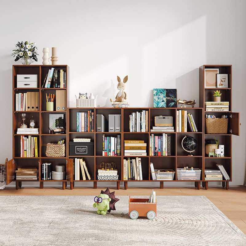 北欧高档轻奢日式书柜置物架客厅板材落地带门多层书架自由组合,模玩/动漫/周边/娃圈三坑/桌游,模型制作工具/辅料耗材,淘宝优惠券,粉丝福利购,淘宝优惠卷