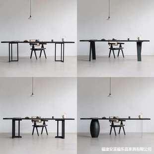 纯实木可调节桌腿铁艺碳素钢亚克力大板桌腿支架