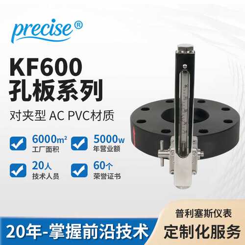 孔板流量计KF600系列液体空气UPVC材质东南亚适用流量计数显