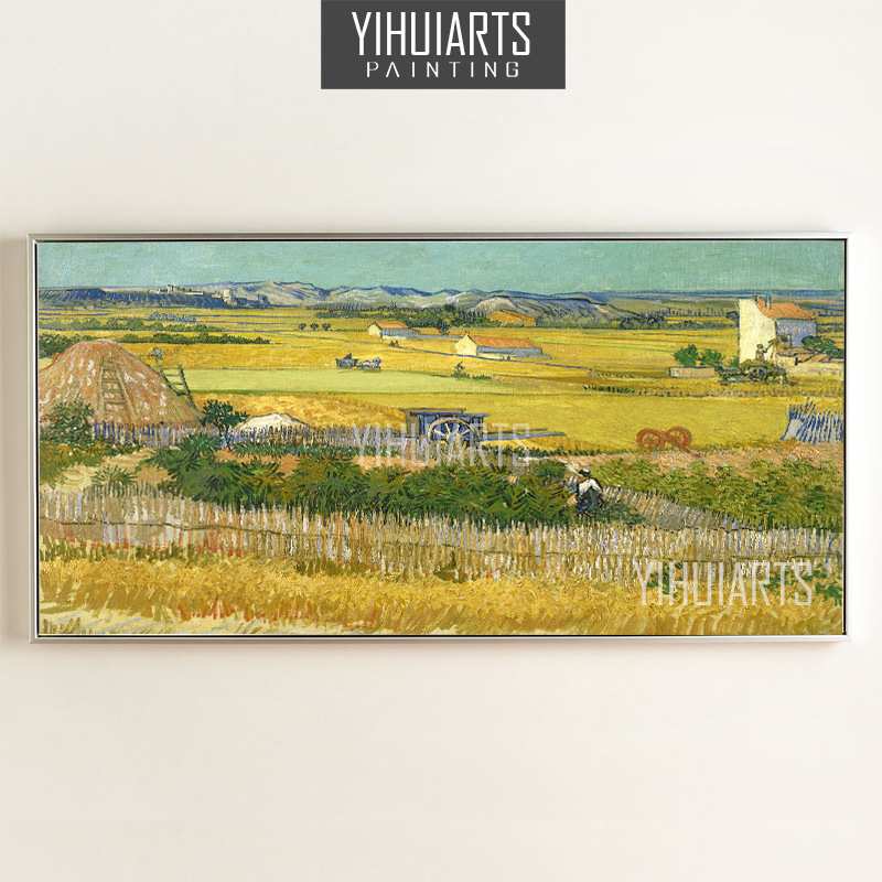 梵高油画磨坊和菜园纯手绘装饰画客厅有框画卧室玄关挂画餐厅名画