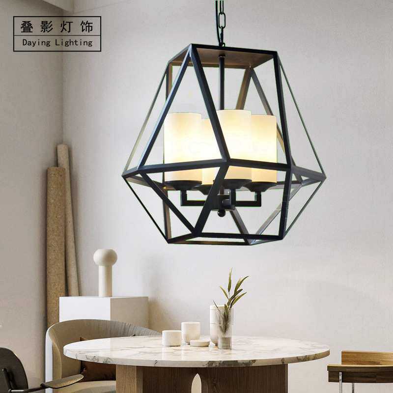 LOFT复古工业风铁艺吊灯餐厅酒吧网咖火锅烧烤店创意个性怀旧灯具