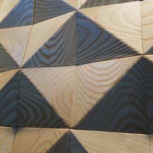 白蜡木白木原木实木马赛克电视背景墙方块装饰木纹吸音扩散板声学