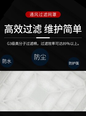 机柜配电柜百叶窗防尘通风过滤网组轴流风扇风机散热网罩ZL-803 4