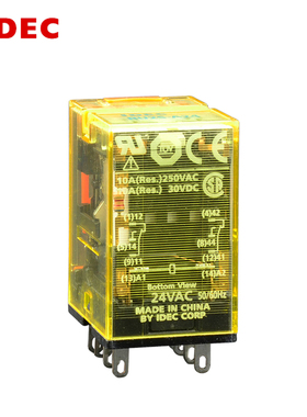 日本和泉小型中间继电器RU2S-D24 RU4S-D24-A220 24V220V交流电磁