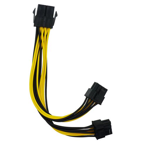 包邮 6/8pin 转双8p电脑显卡电源线 6+2针一分二供电延长转接线