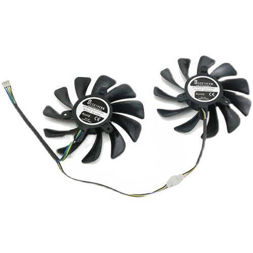 迪兰 DEVIL RX 580 RX590 8G 显卡散热代用风扇 全新温控静音