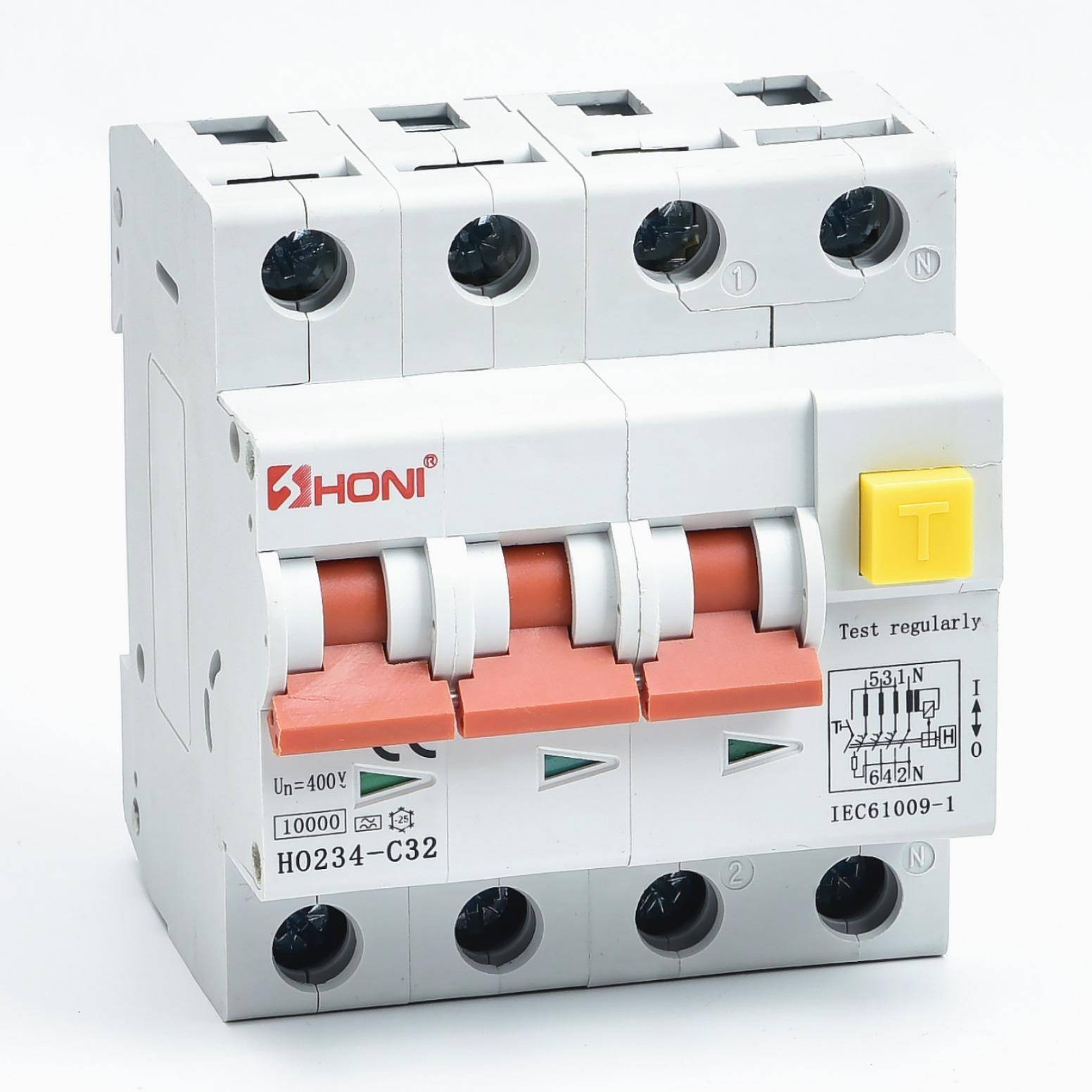 RCBO光伏太阳能漏电断路器10KA电磁式电子式A型A+S型B型漏电4P