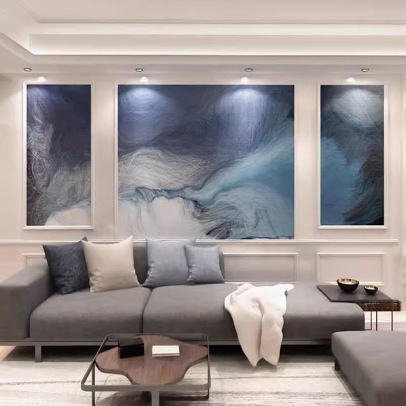 电视背景墙布北欧壁纸现代简约线条卧室客厅墙纸无缝装Z饰壁画自