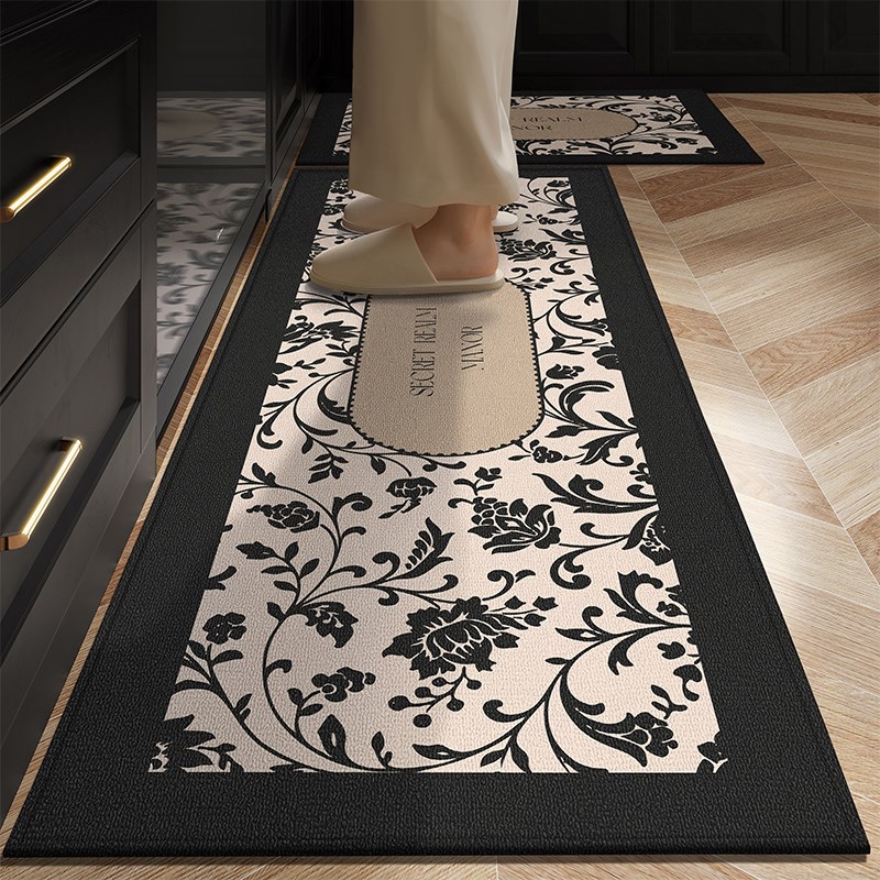 厨房地垫防e滑防油可擦免洗2025新款法式家用防滑垫长条形专用地