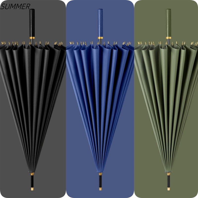 长柄雨伞超大号24骨男士自动加固加厚结实J抗风爆商务专用定制LOG