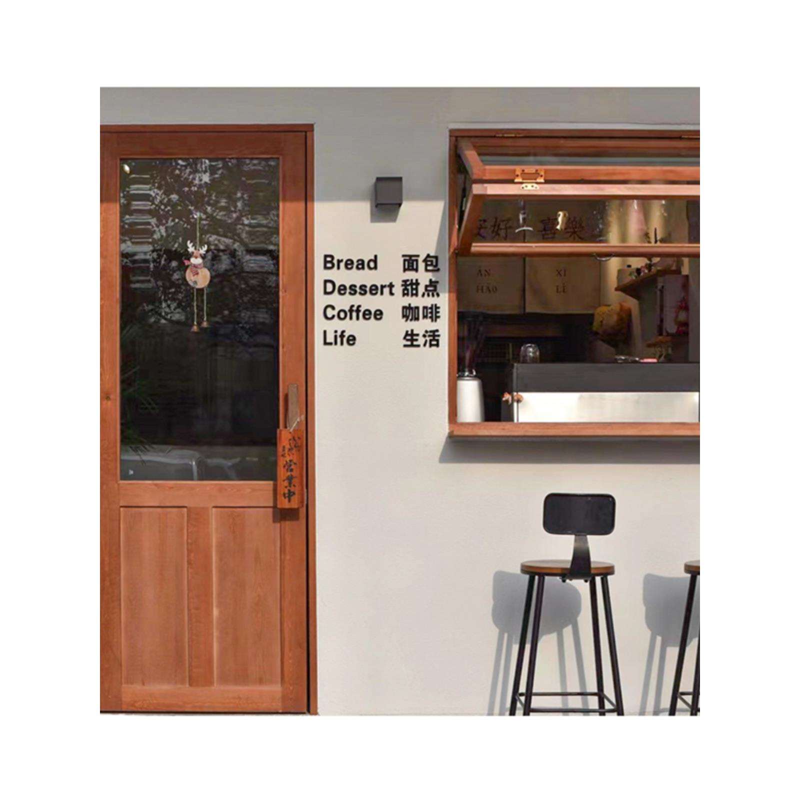 X*实木窗户可定 上下折叠窗 随意悬停上翻折叠玻璃窗 任意停提拉