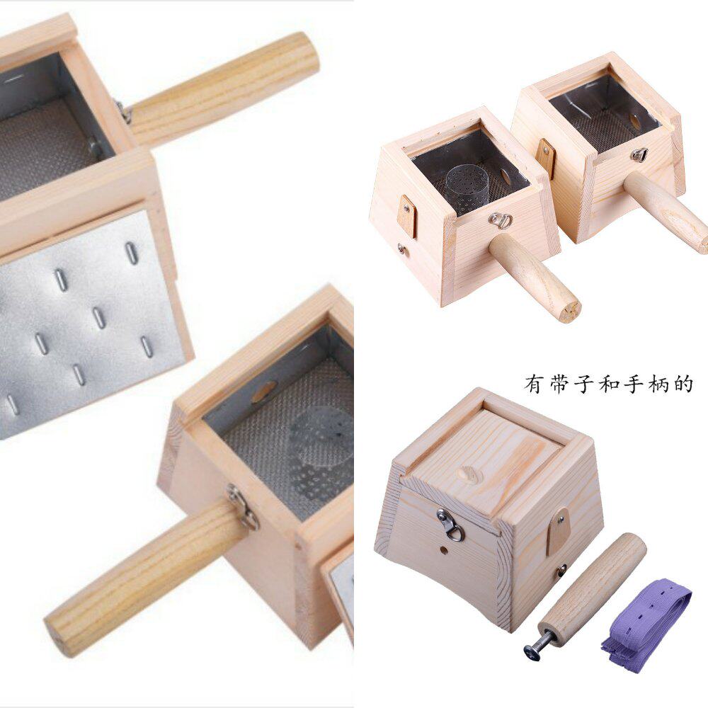 实木制弧形1柱1针单柱艾灸盒一柱
