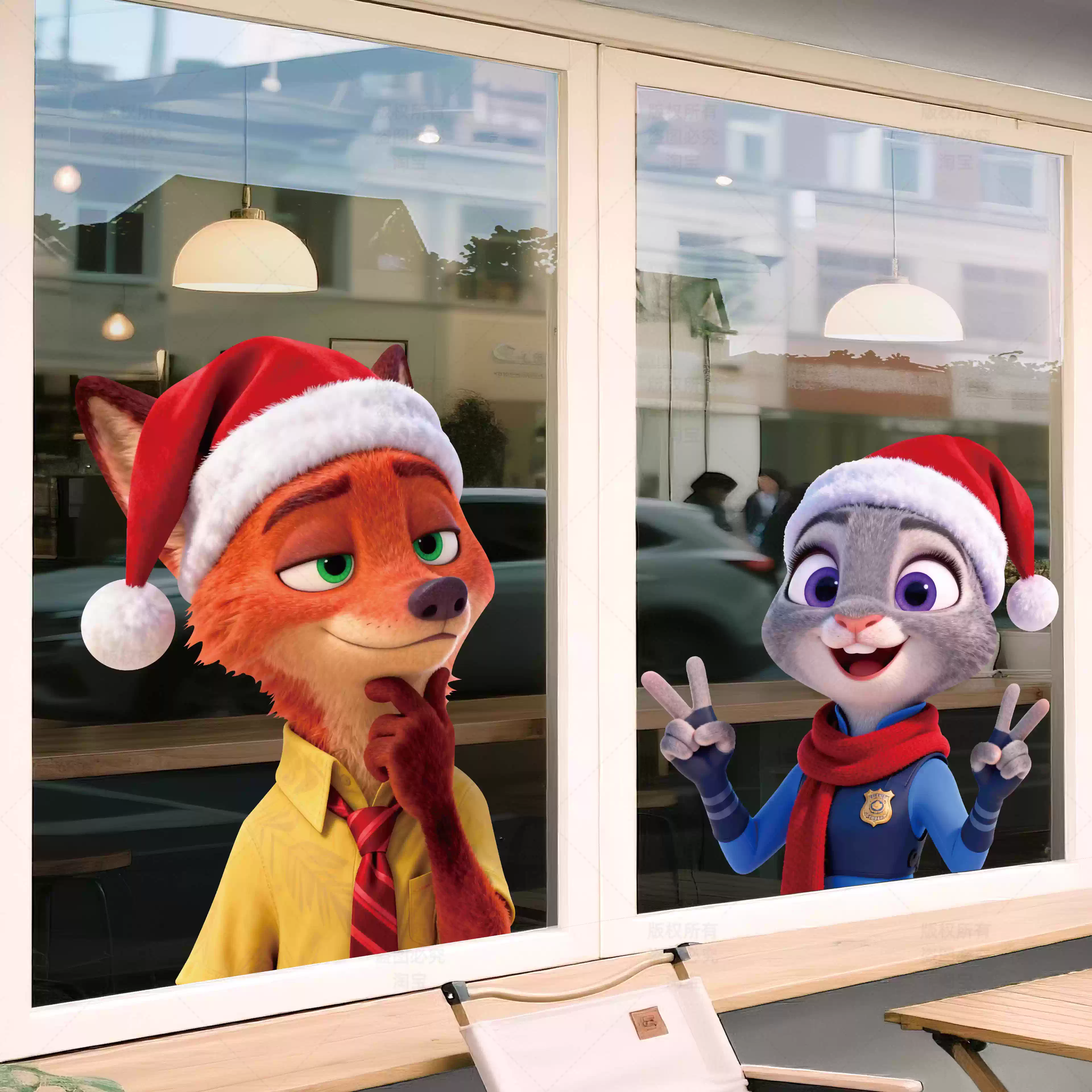 卡通可爱朱迪尼克装饰玻璃贴纸