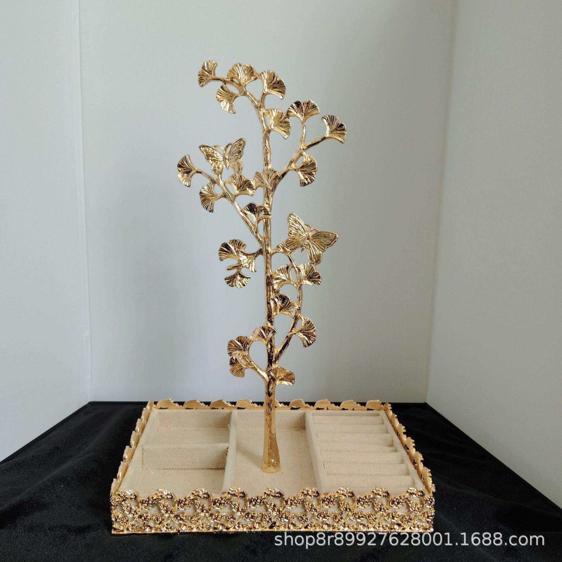 浅金色金属首饰架收纳盒，耳钉道具收纳盒，首饰架,标准件/零部件/工业耗材,车间地垫,淘宝优惠券,粉丝福利购,淘宝优惠卷