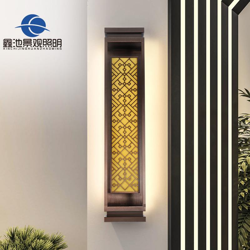 厂家户外壁灯 防水 太阳能壁灯 别墅小区商业街新中式云石壁灯