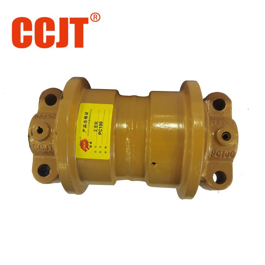 厂家直销挖掘机底盘件PC100四轮一带配件支重轮机械工程用支撑轮