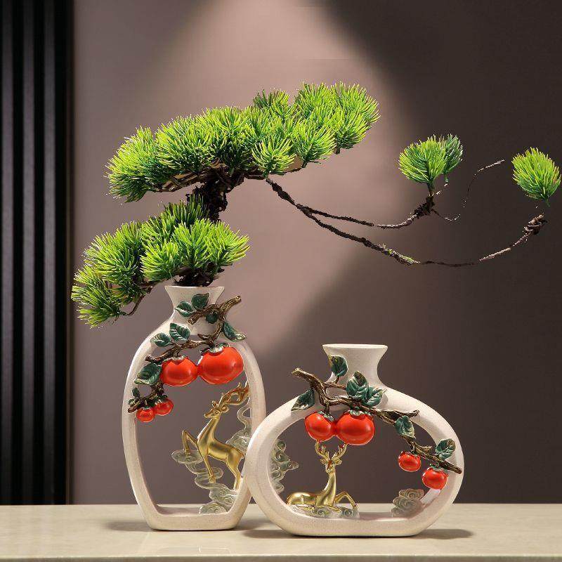 新中式事事如意花瓶摆件客厅家居酒柜装饰品办公室茶室博古架摆设,标准件/零部件/工业耗材,车间地垫,淘宝优惠券,粉丝福利购,淘宝优惠卷