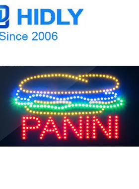 跨境出口意式三明治LED招牌24小时营业中招牌LED PANINI SIGN
