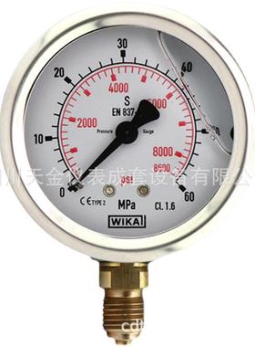 威卡全不锈钢压力表PGE23.63 0-25MPA径向测液压油压防震表