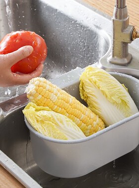 可挂式厨房水槽沥水篮过滤筐塑料置物架厨房剩饭剩菜残渣过滤