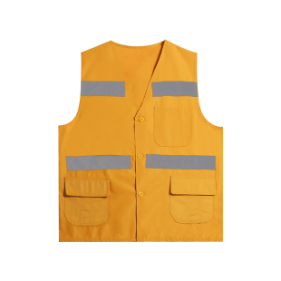 反光马甲黄色铁路用背心环卫衣安全防护服街道保洁马褂公装工作服