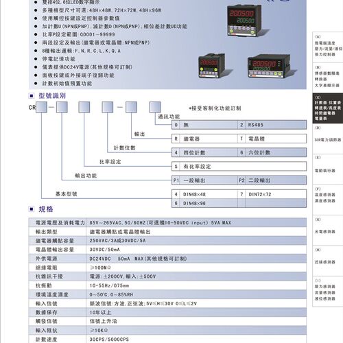 厂家直销CR4/CR6/CR7-P1/P2/S4/S6-R0系列多功能计数器/长度计