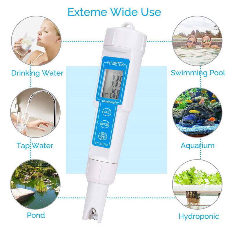 便携式户外泳池余氯检测仪高精度数显ph值酸碱水族鱼缸水质测试笔