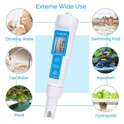 便携式户外泳池余氯检测仪高精度数显ph值酸碱水族鱼缸水质测试笔