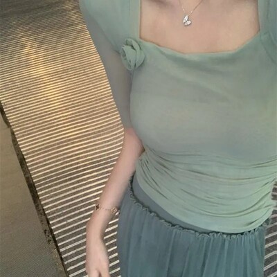 网纱舞蹈练功服专业女学生套装现代上衣艺考阔腿裤形体礼仪训练服