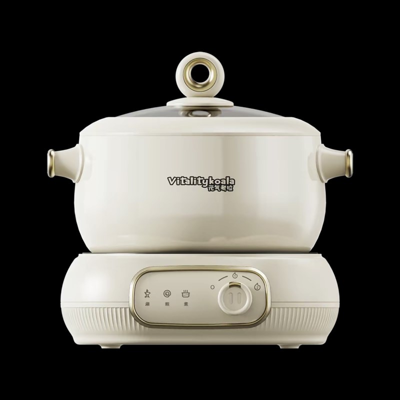 元齐考拉电锅元力魔锅陶瓷油多功能电煮.米饭电蒸锅