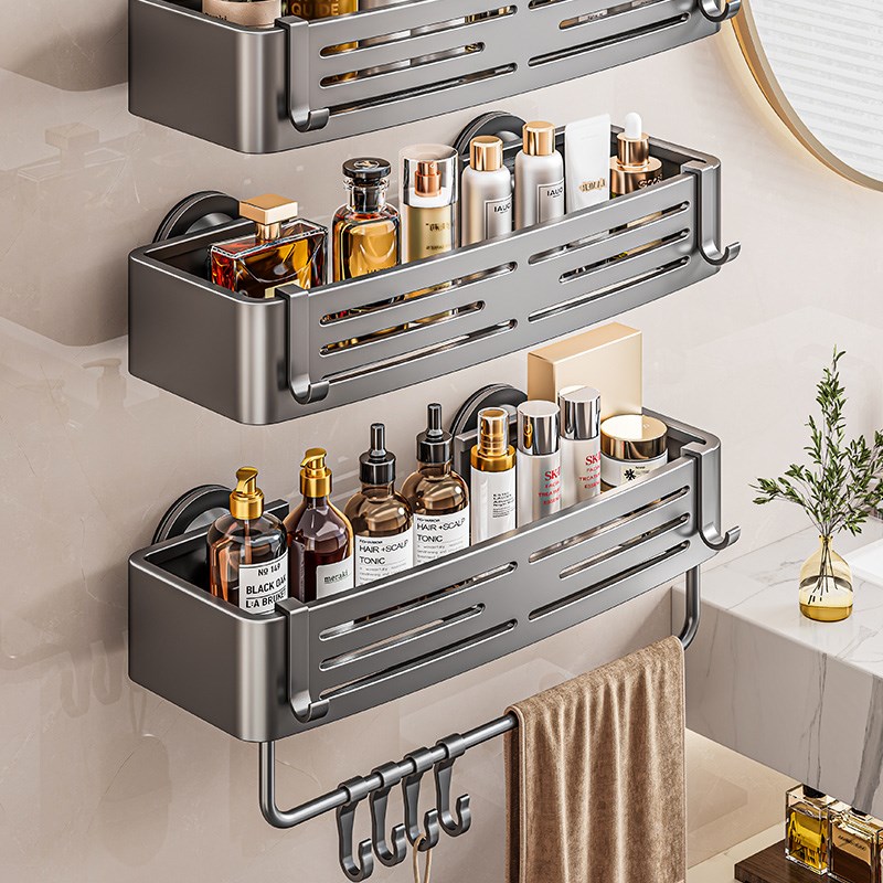 卫生间吸盘三角置物收纳架子免打孔浴室墙K上壁挂式厕所转角洗漱