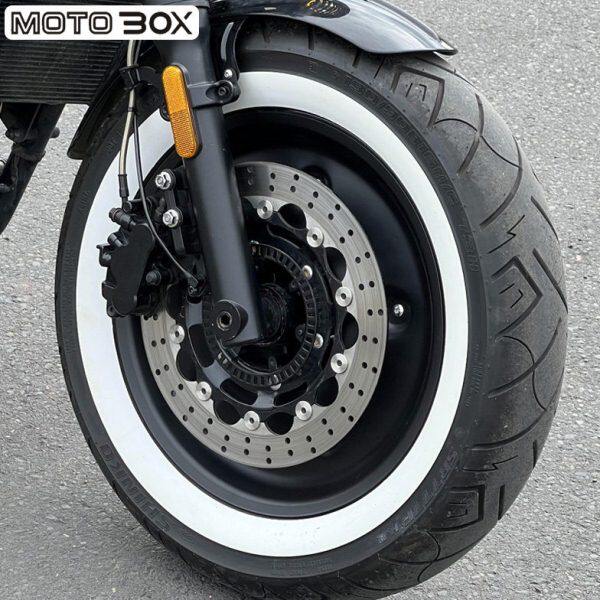 摩托车改装复古轮胎白边夹片金吉拉450GV灰石TR长江400闪350CM300