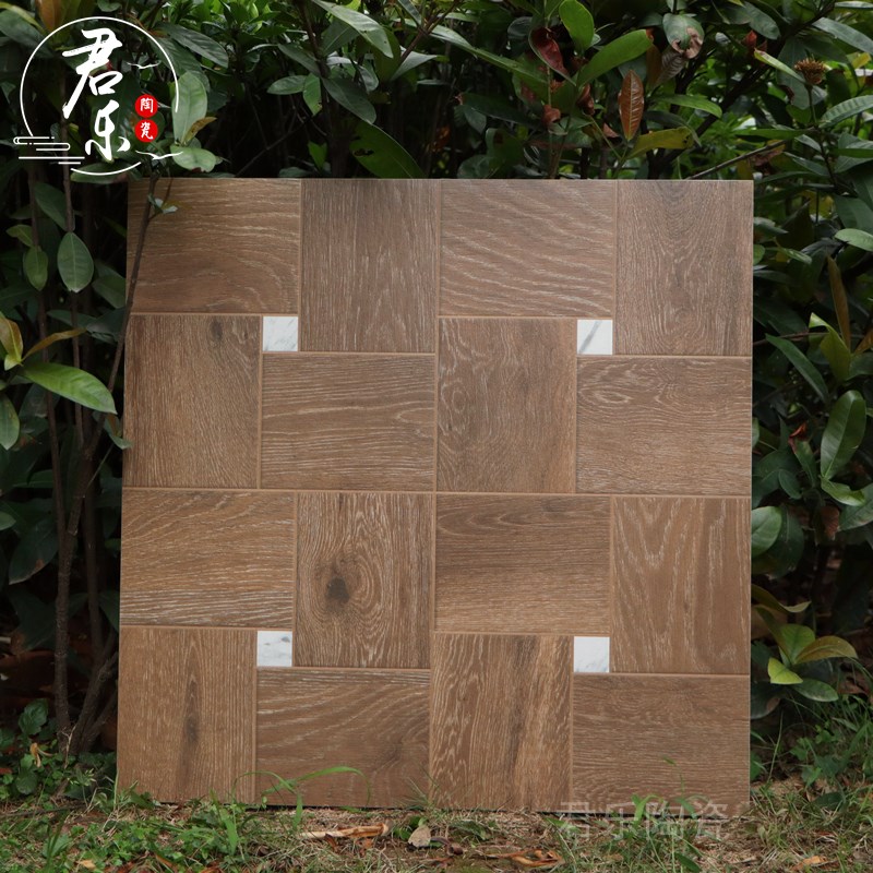 中古风拼花木纹瓷砖法式s复古客厅卧室仿古砖民宿咖啡厅仿实木地